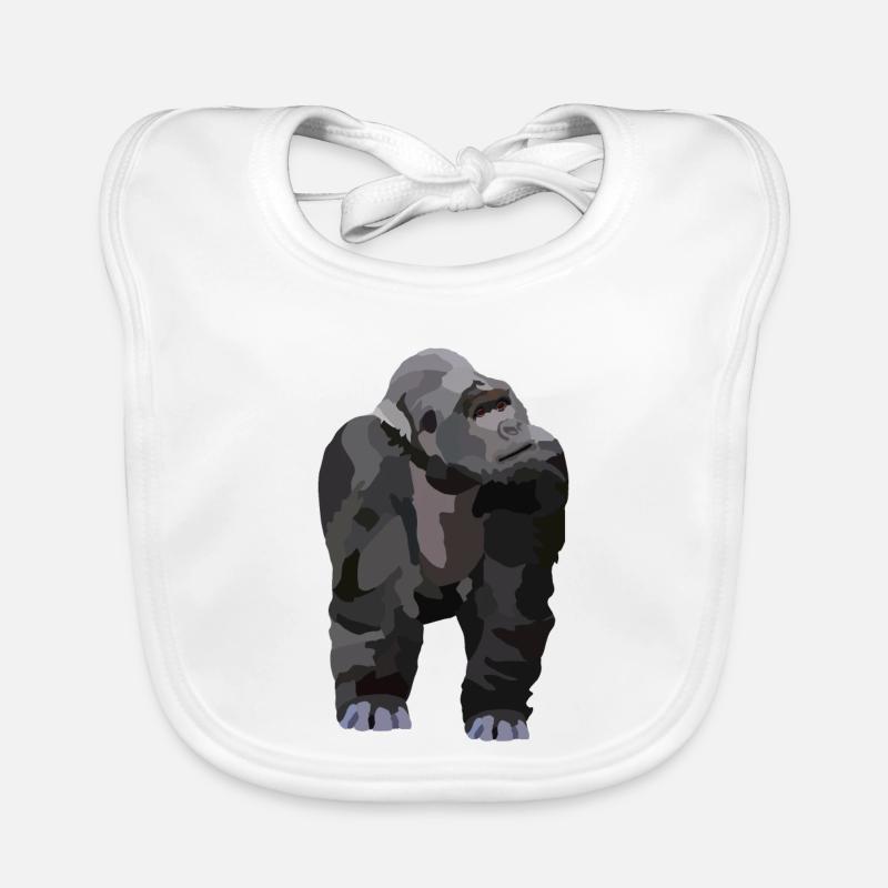 Gio, der Gorilla Baby Bio-Lätzchen