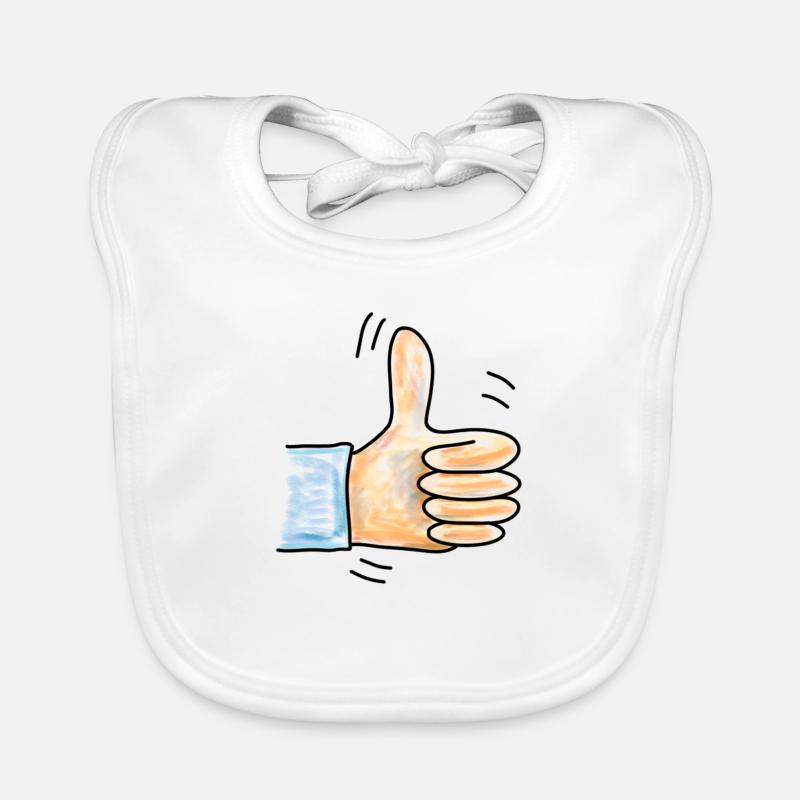 Pouces en l’air Bavoir bio Bébé