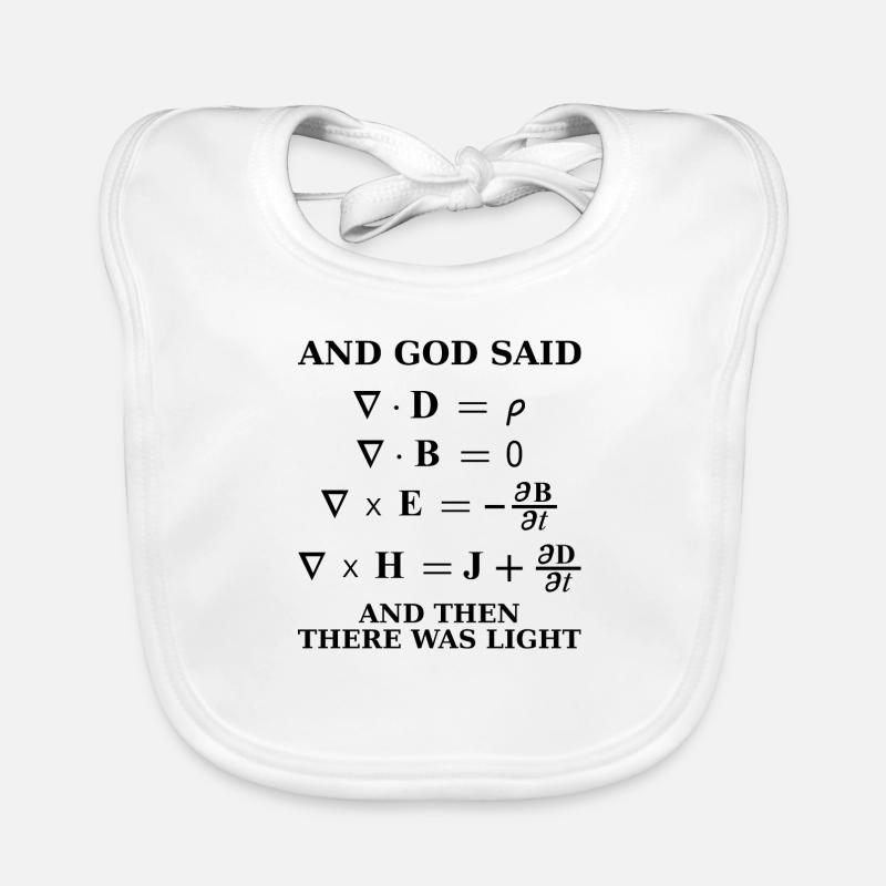 Maxwell Gleichung god said light science Baby Bio-Lätzchen
