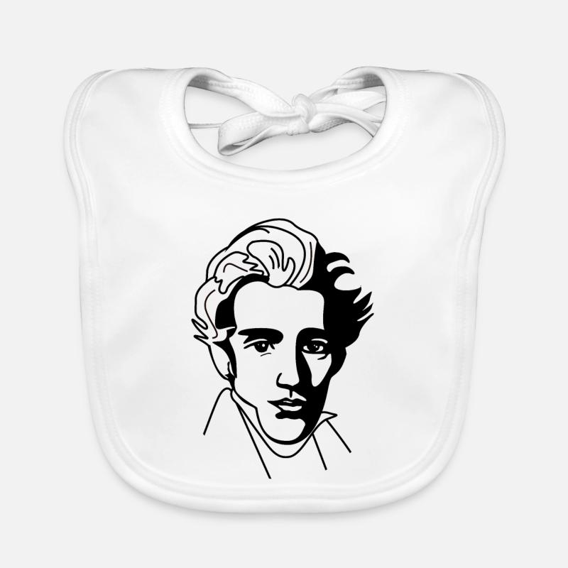 Soren Kierkegaard - Bavoir bio Bébé - blanc