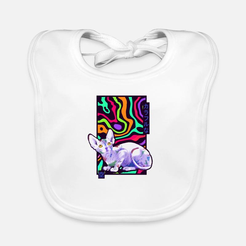 Sphynx Couleurs Chat Bavoir bio Bébé
