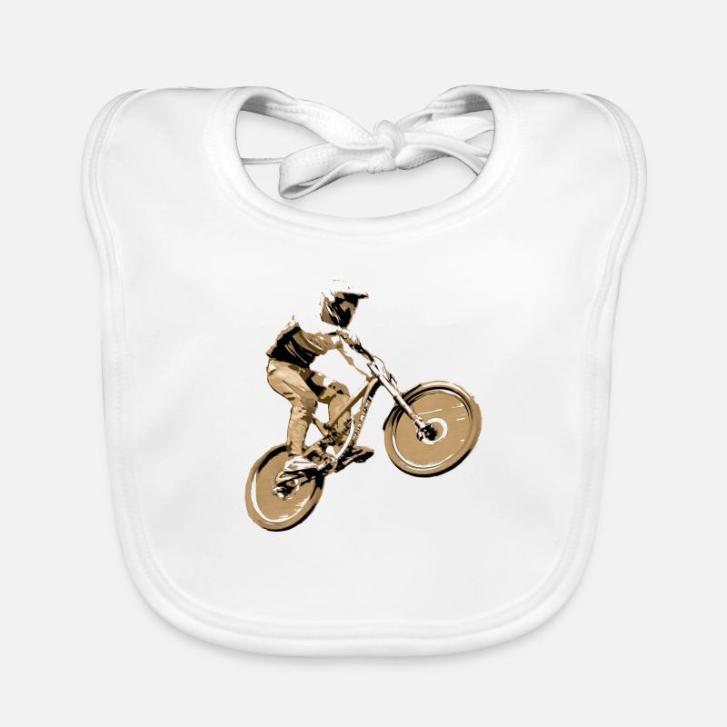 Mountainbiken bergab Baby Bio-Lätzchen