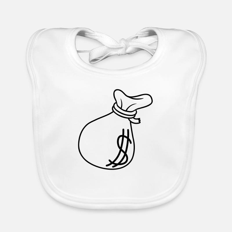 Sac d’argent de symbole de dollar Bavoir bio Bébé