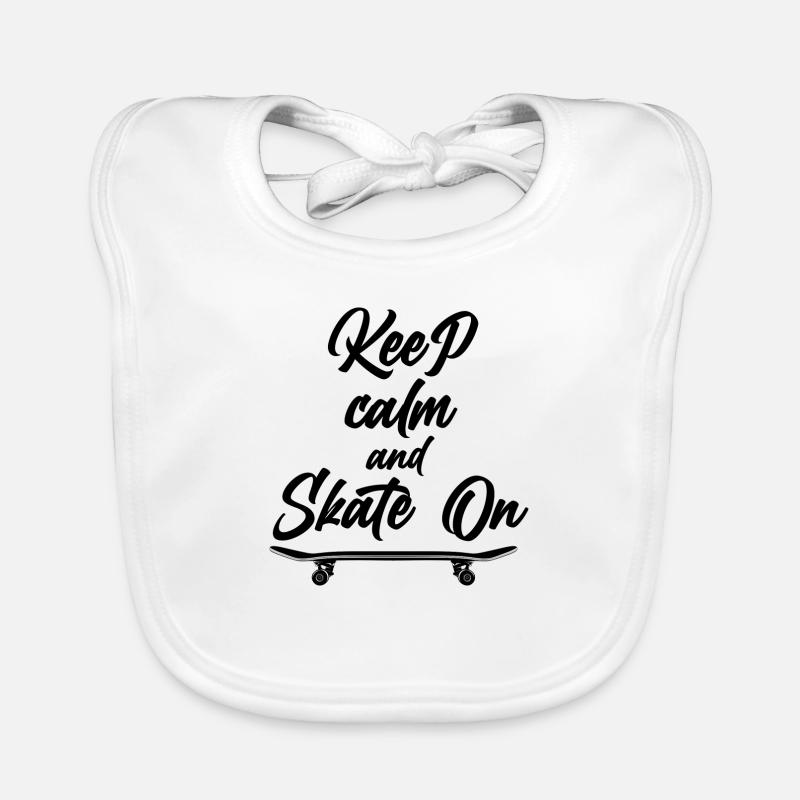 Keep calm and skate on Baby Bio-Lätzchen