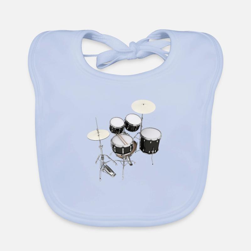 Schlagzeug, Drumset, Drumkit, Drums Baby Bio-Lätzchen