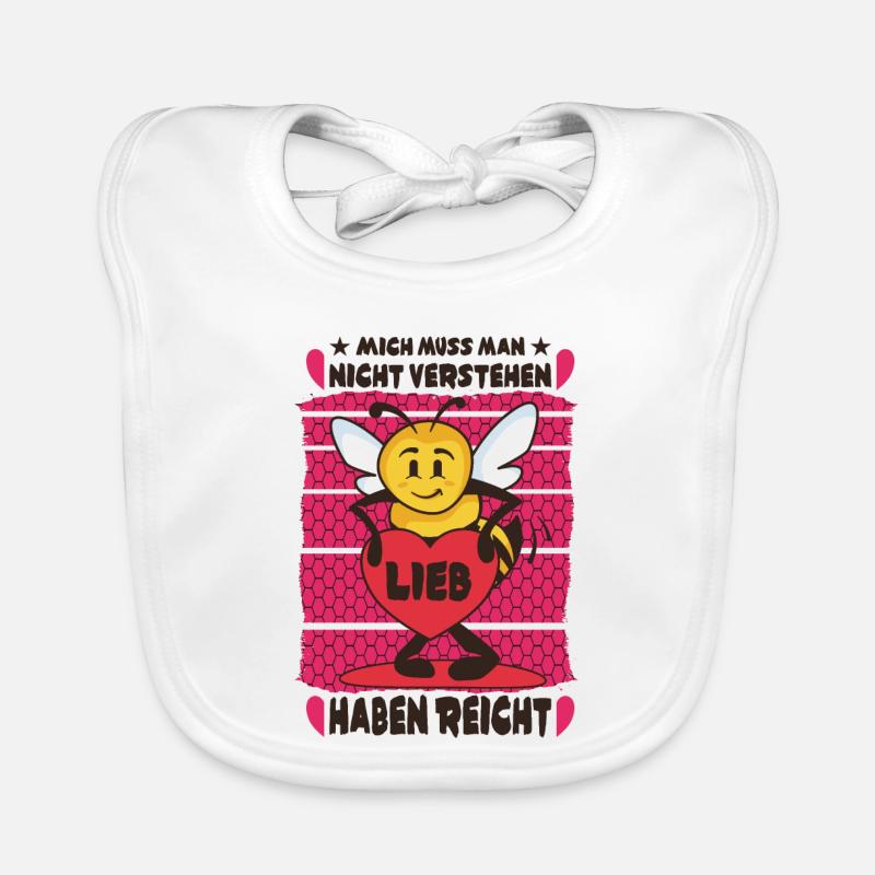 Kleine Biene mit Herz Baby Bio-Lätzchen