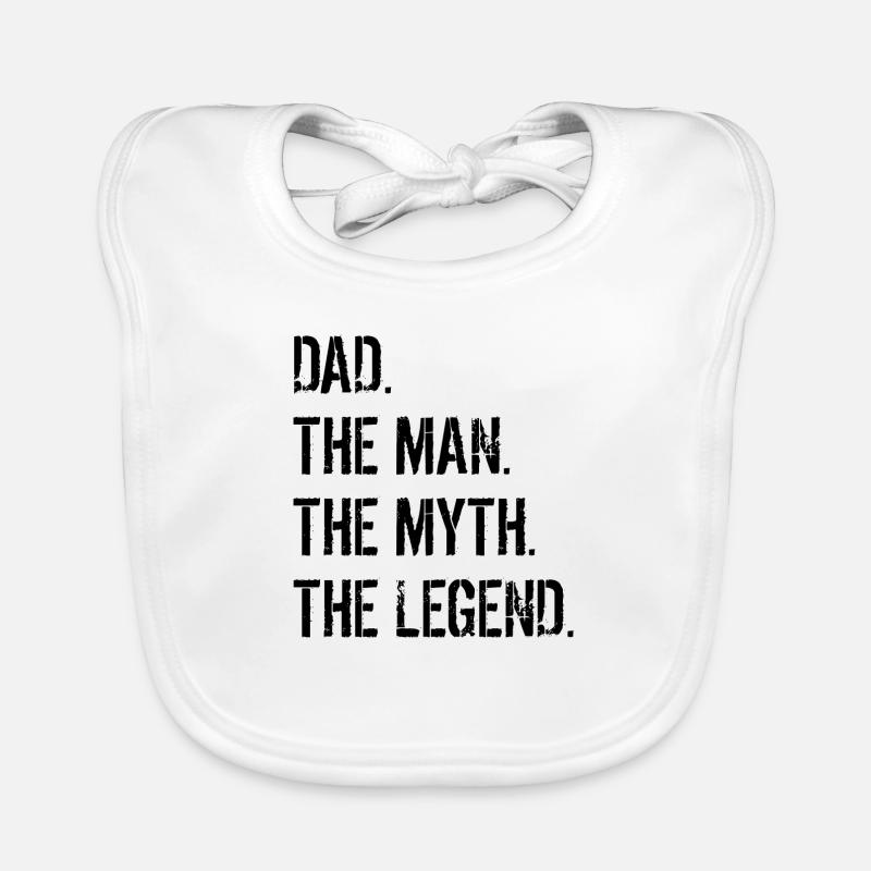 Dad the Legend Geschenk black Baby Bio-Lätzchen