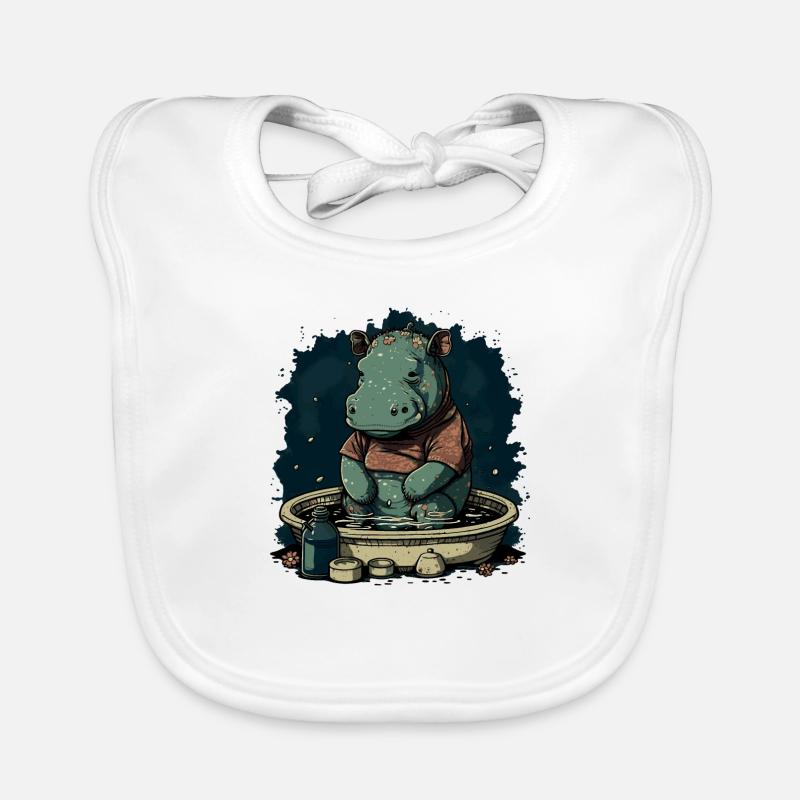Hippo 4 Organic Baby Bibs