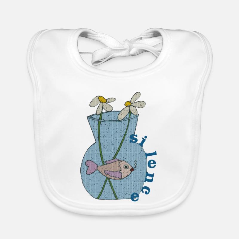 fisch im glas gewebe Baby Bio-Lätzchen