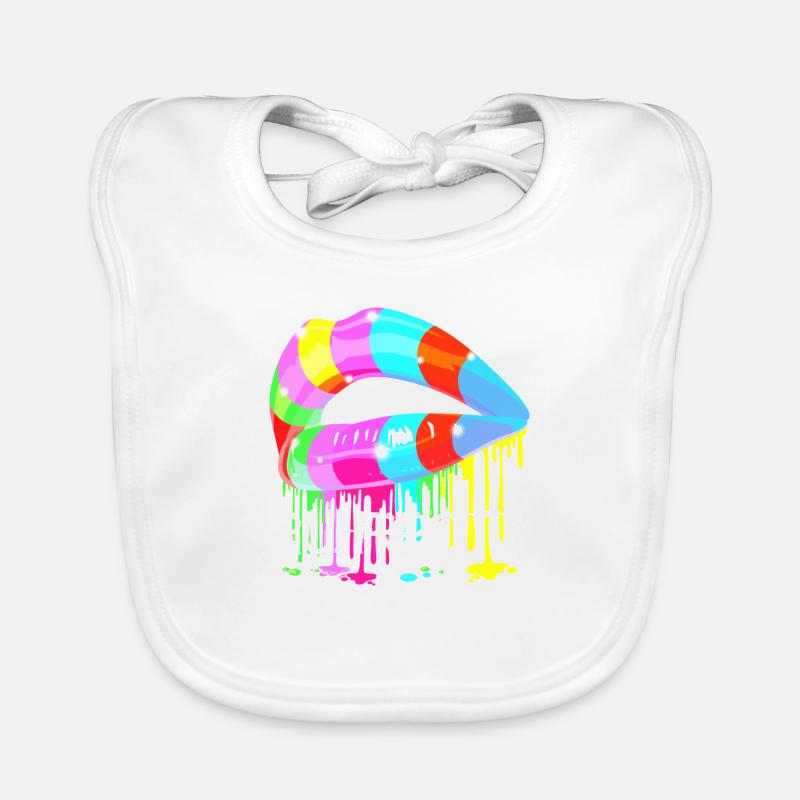 Ruhrpott Rainbow Lips Baby Bio-Lätzchen