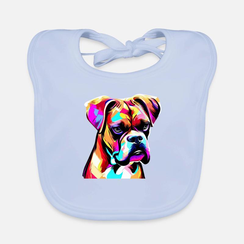 Boxer-Kunst Baby Bio-Lätzchen