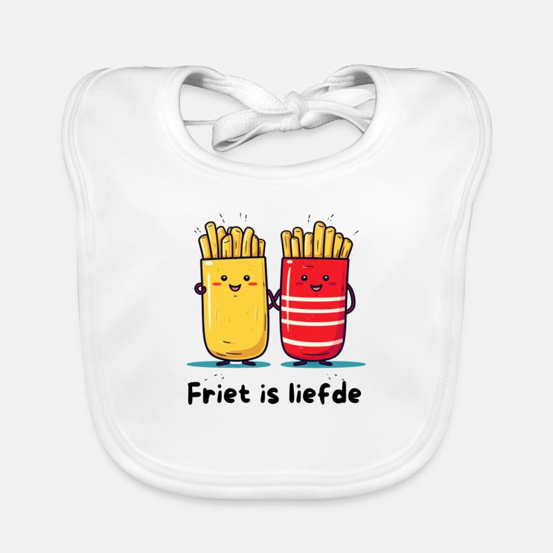 Fries est l’amour Bavoir bio Bébé