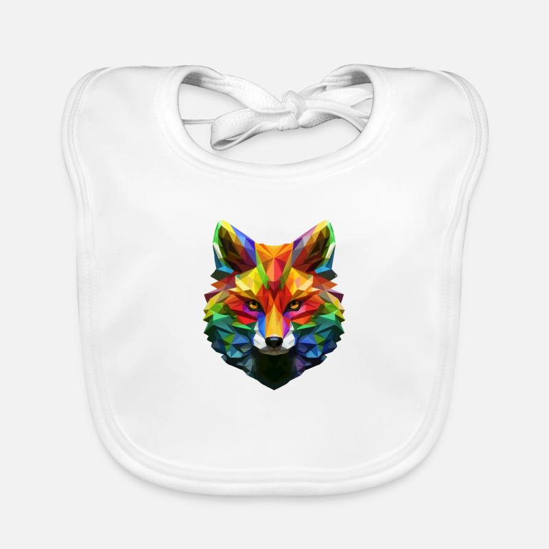 Colorful Fox 3 Organic Baby Bibs