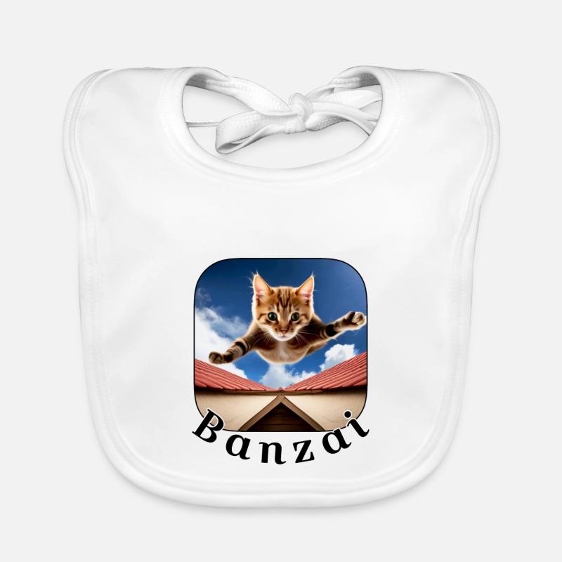 Banzai Cat 2 Organic Baby Bibs