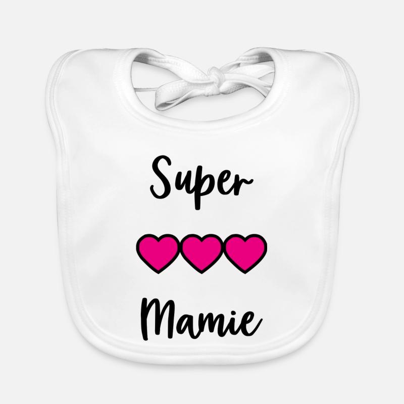 SUPER MAMIE Bavoir bio Bébé