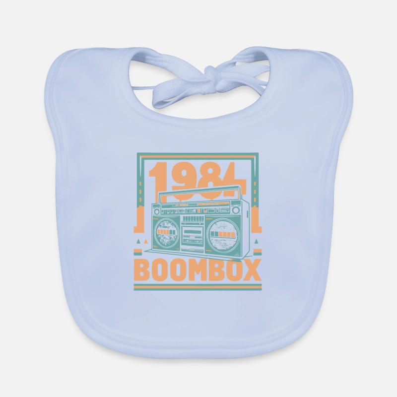 1984 Ghettoblaster Baby Bio-Lätzchen