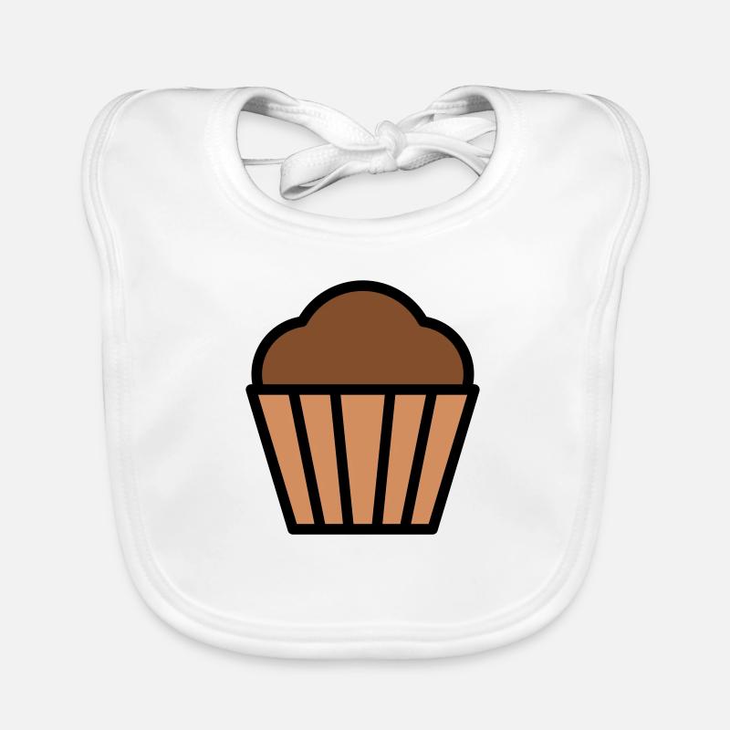 Muffin - Baby Bio-Lätzchen - Weiß