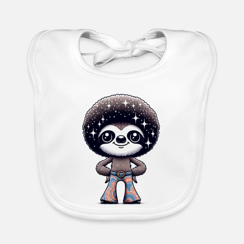 Disco Sloth : Groover de nuit étoilée Bavoir bio Bébé