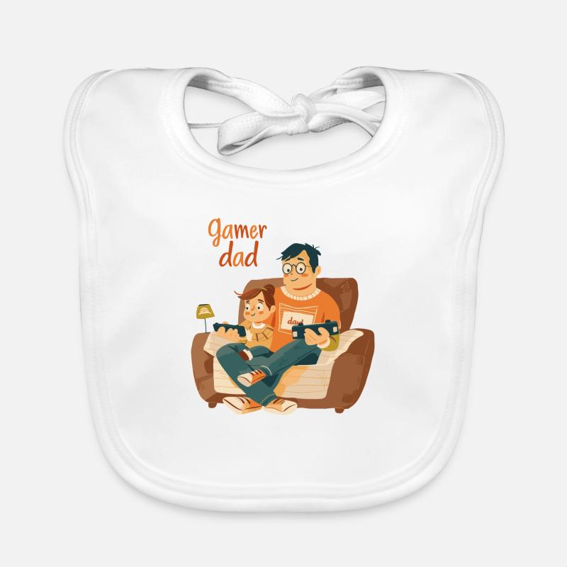 Gamer Dad Vatertag Baby Bio-Lätzchen