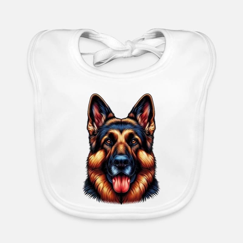 Deutscher Schäferhund Baby Bio-Lätzchen