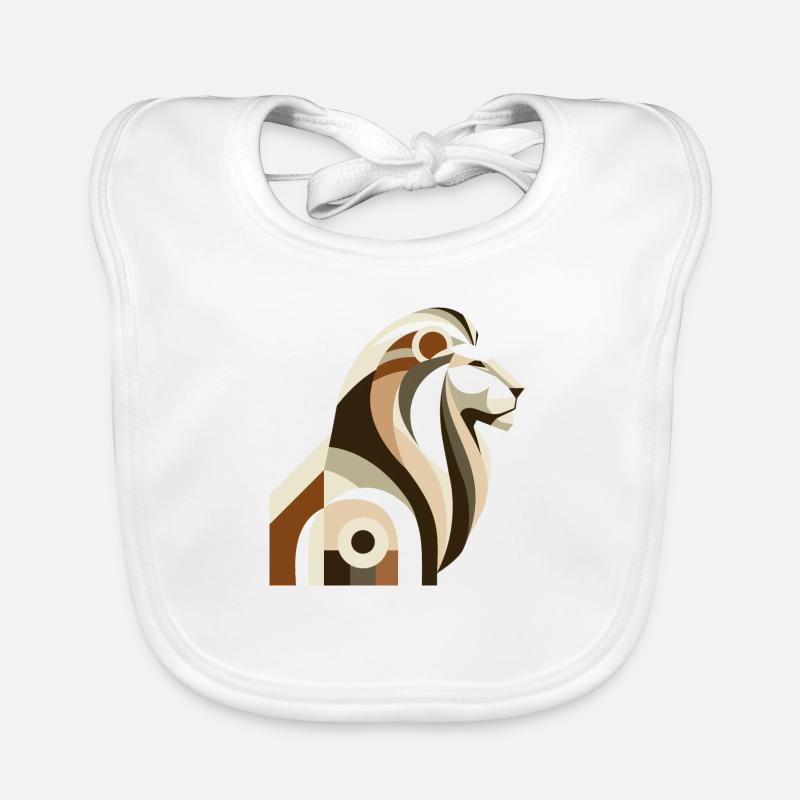 Abstract Lion Organic Baby Bibs