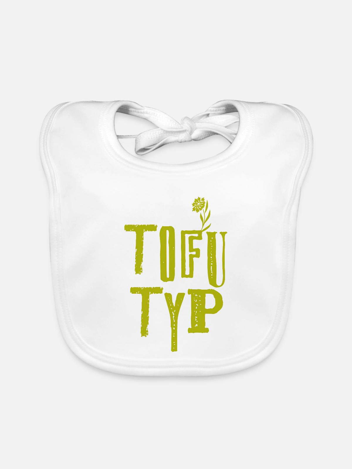 Tofu Typ 2 - Baby Bio-Lätzchen - Weiß - Vorne