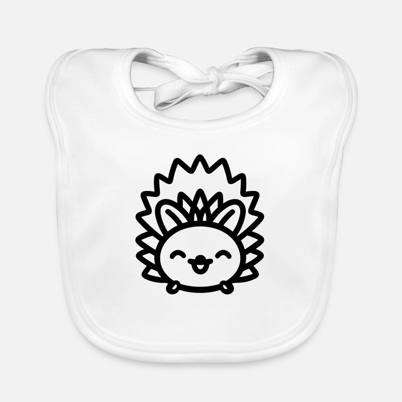 Igel - Baby Bio-Lätzchen - Weiß