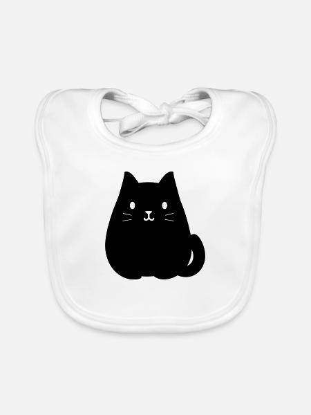 Katze - Baby Bio-Lätzchen - Weiß