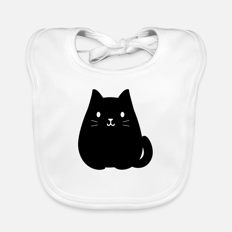 Katze - Baby Bio-Lätzchen - Weiß