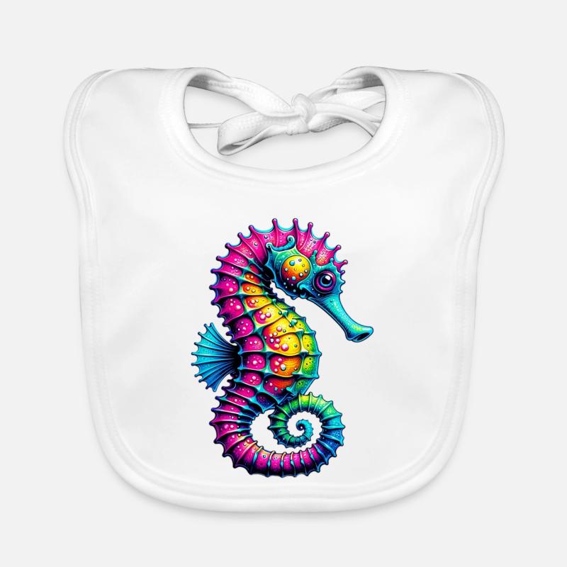 Seepferdchen Baby Bio-Lätzchen