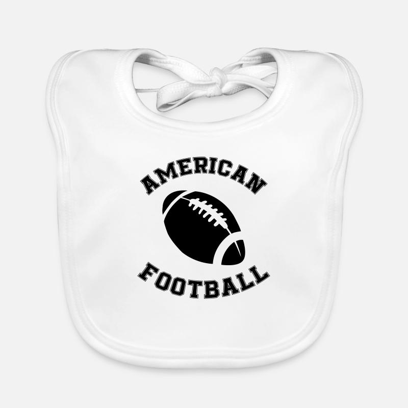 Football American Organic Baby Bibs