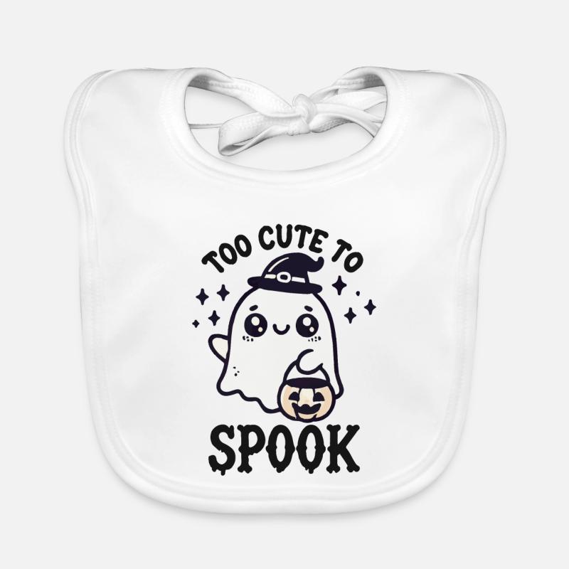 Fantôme mignon Trop mignon pour être effrayé Bavoir bio Bébé
