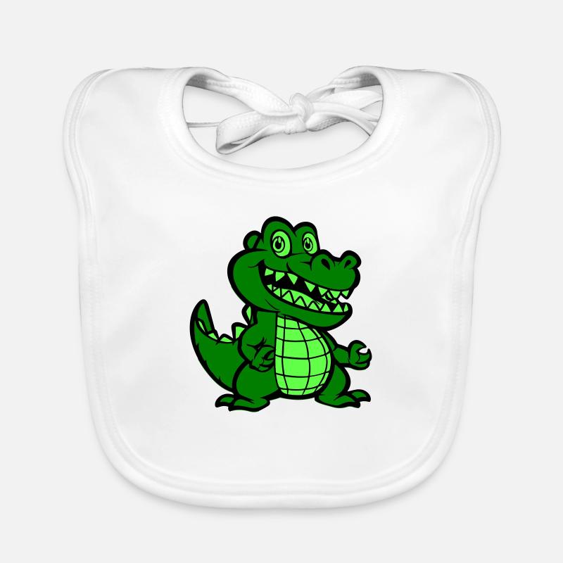 Crocodile Animal Comic Organic Baby Bibs