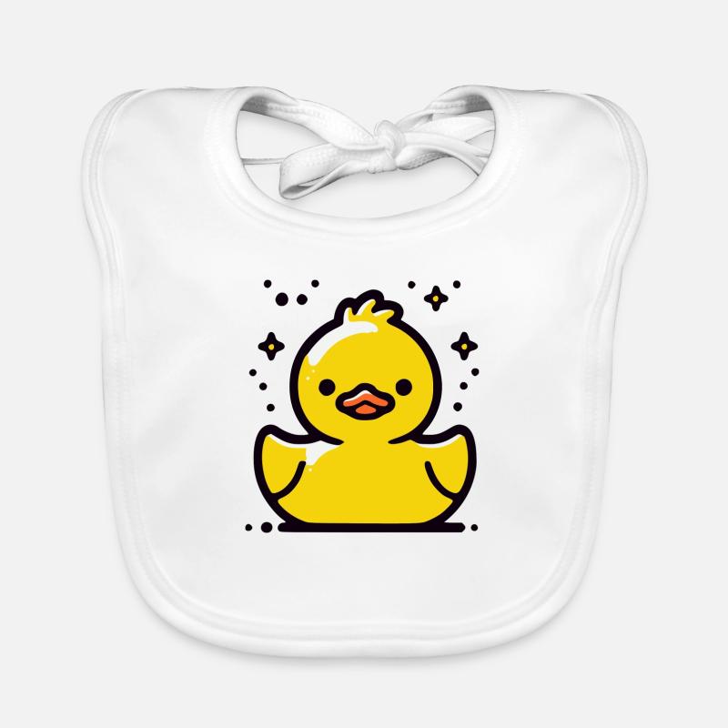 Quietschente Badeente Baby Bio-Lätzchen