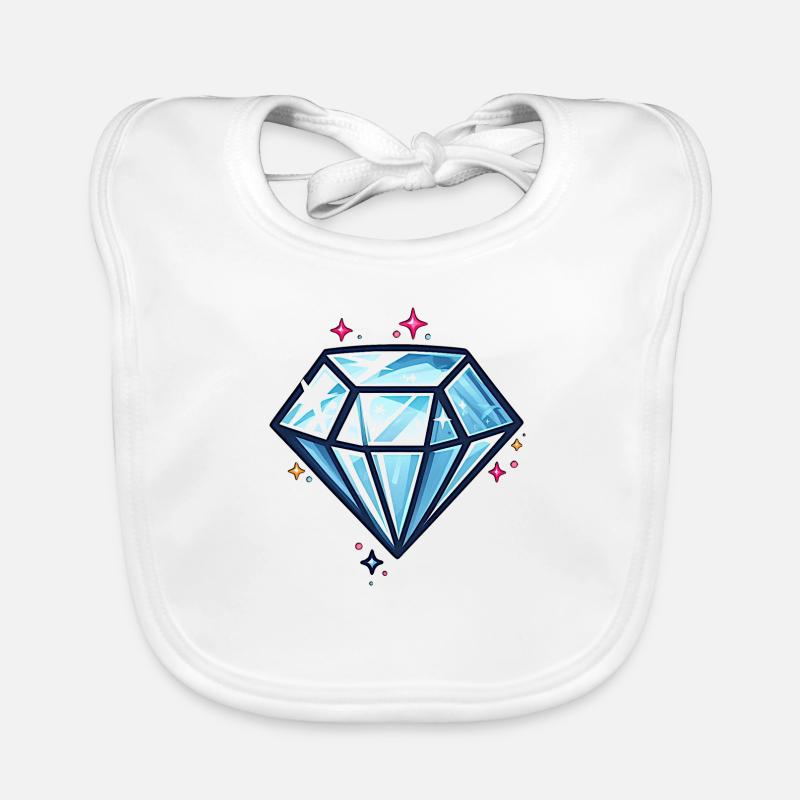 Glitter Diamond Organic Baby Bibs