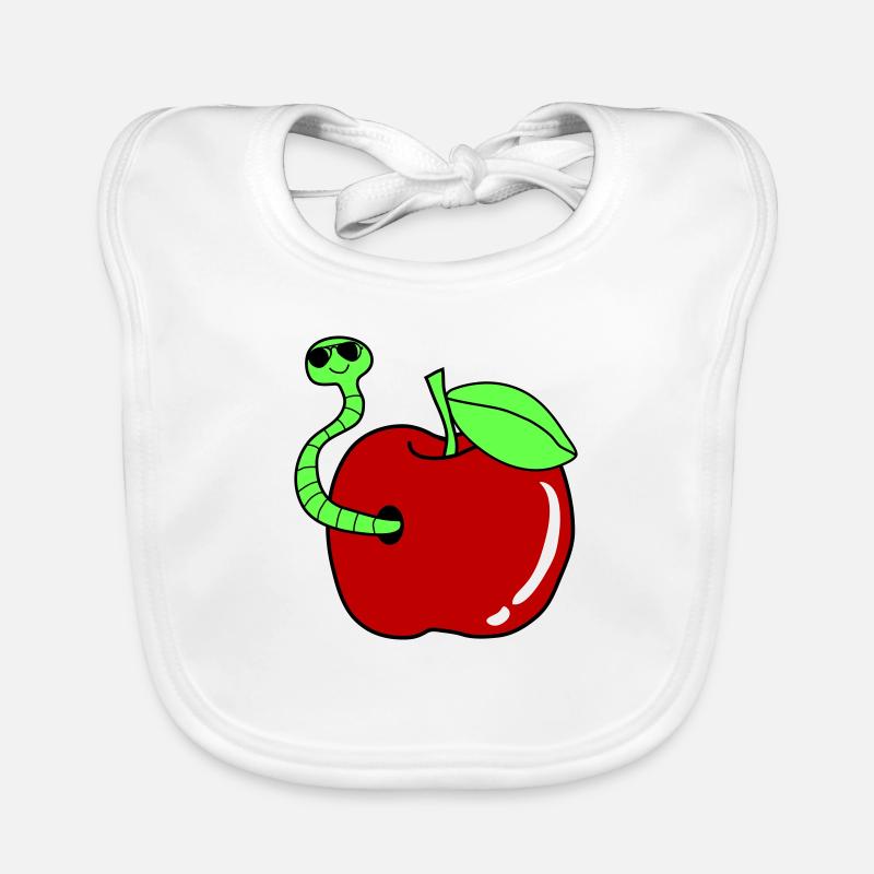 wurm apfel sonnenbrille Baby Bio-Lätzchen