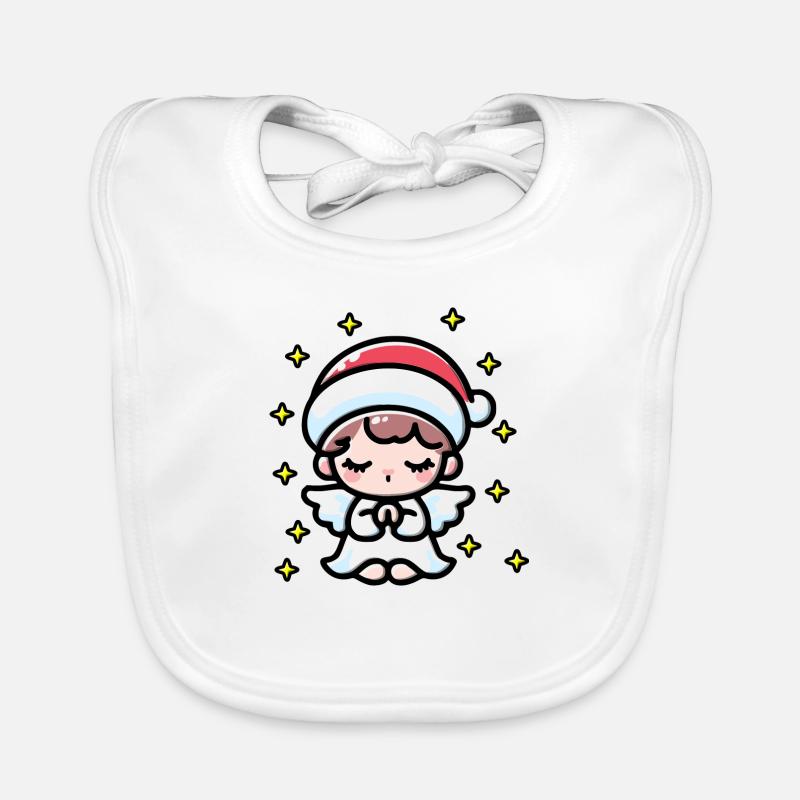 Weihnachtsengel Baby Bio-Lätzchen