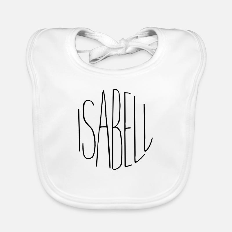 Isabelle - Bavoir bio Bébé - blanc