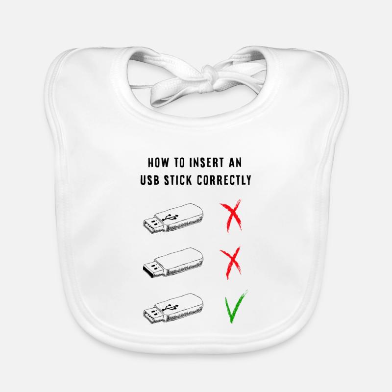 How to insert an usb stick correctly Organic Baby Bibs