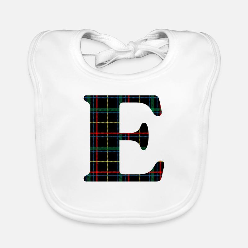Monogramme e tartan écossais Bavoir bio Bébé