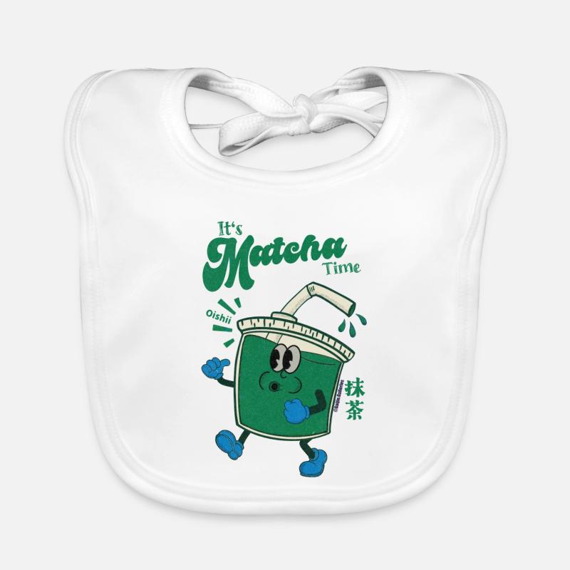 Son heure du Matcha Bavoir bio Bébé