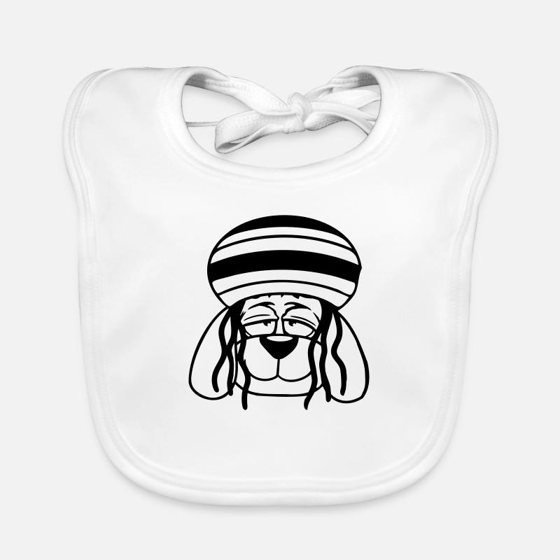 Chien Reggae Dreadlocks Chapeau Chill Décontracté Cool Bavoir bio Bébé