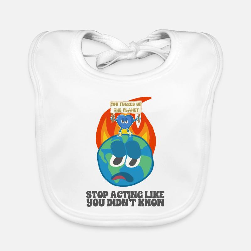 Global warming, ecology, environment Organic Baby Bibs