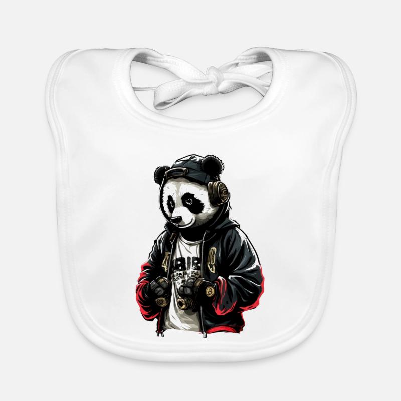 SSW29 Disko Panda Baby Bio-Lätzchen