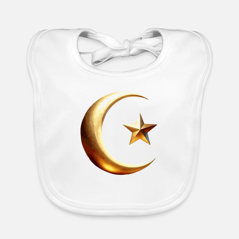 Symbole de l’Islam or Bavoir bio Bébé