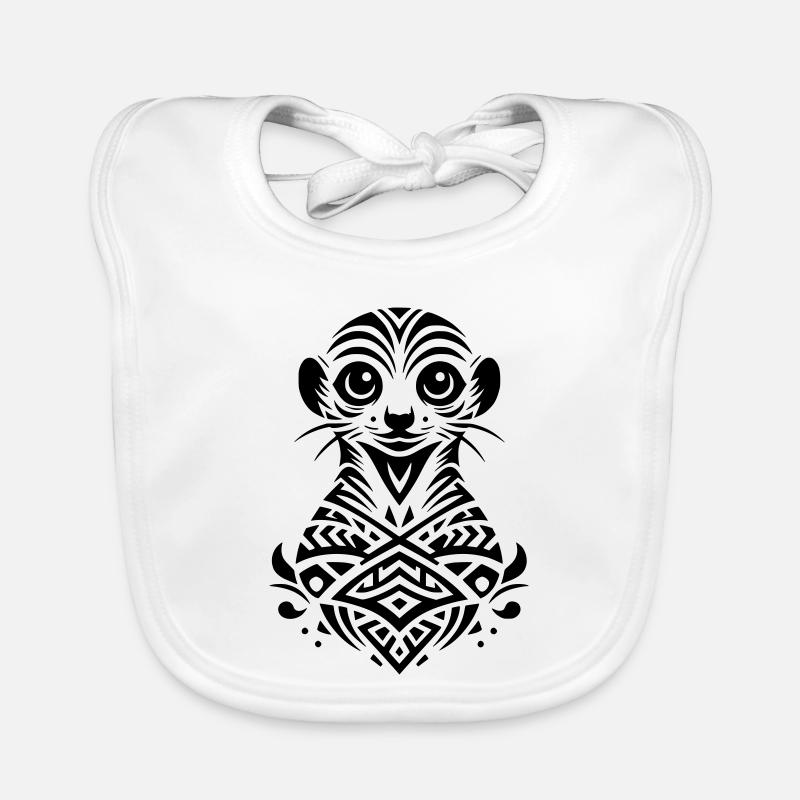 Suricate tribal Bavoir bio Bébé