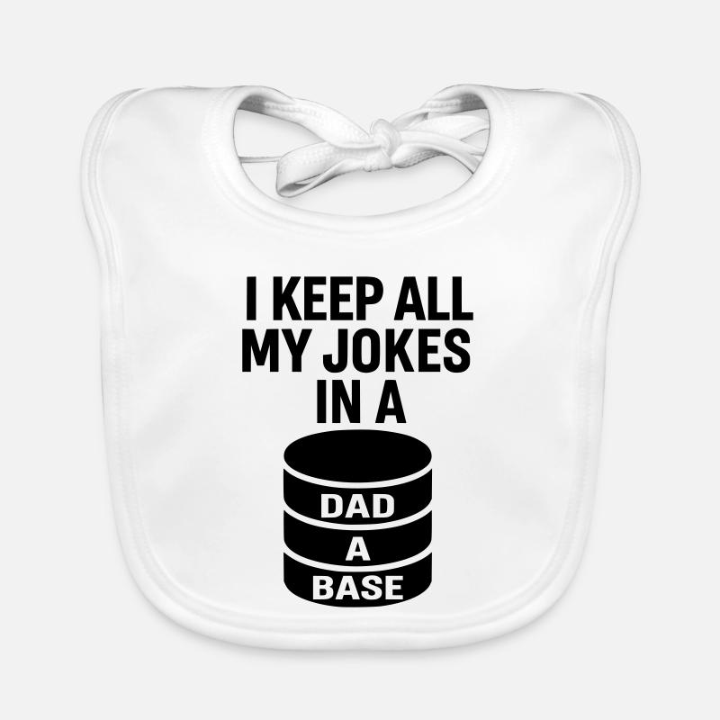 Dad-A-Base - Conception de blagues de papa pour les papas nerds Bavoir bio Bébé