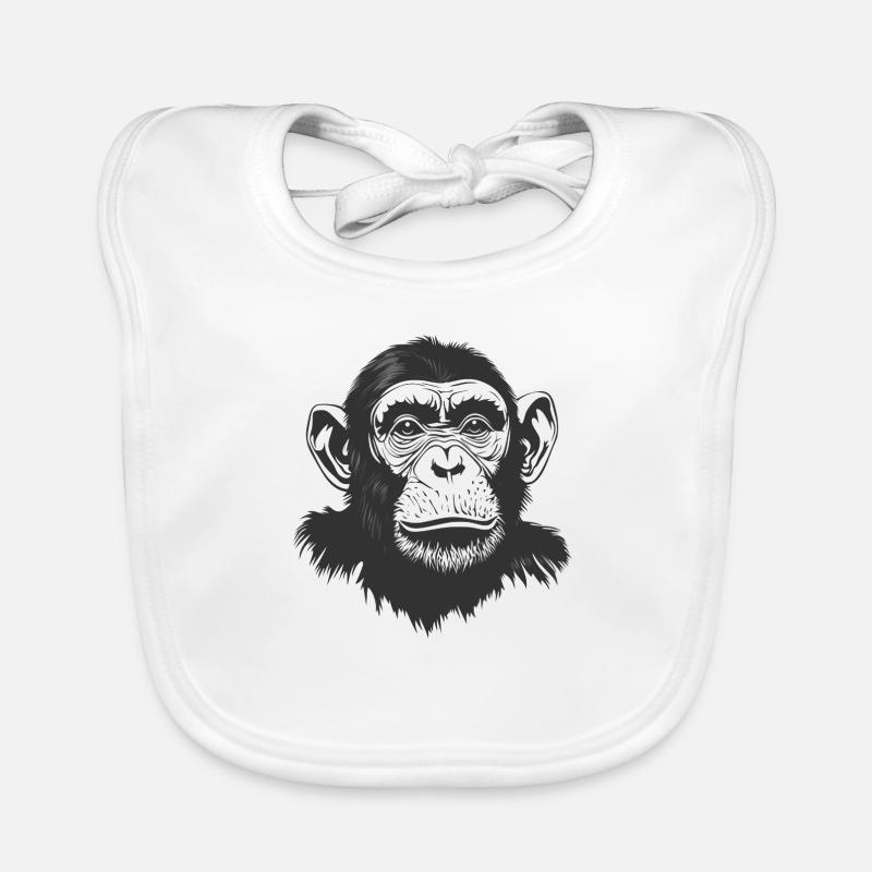 Singe - Chimpanzé Bavoir bio Bébé