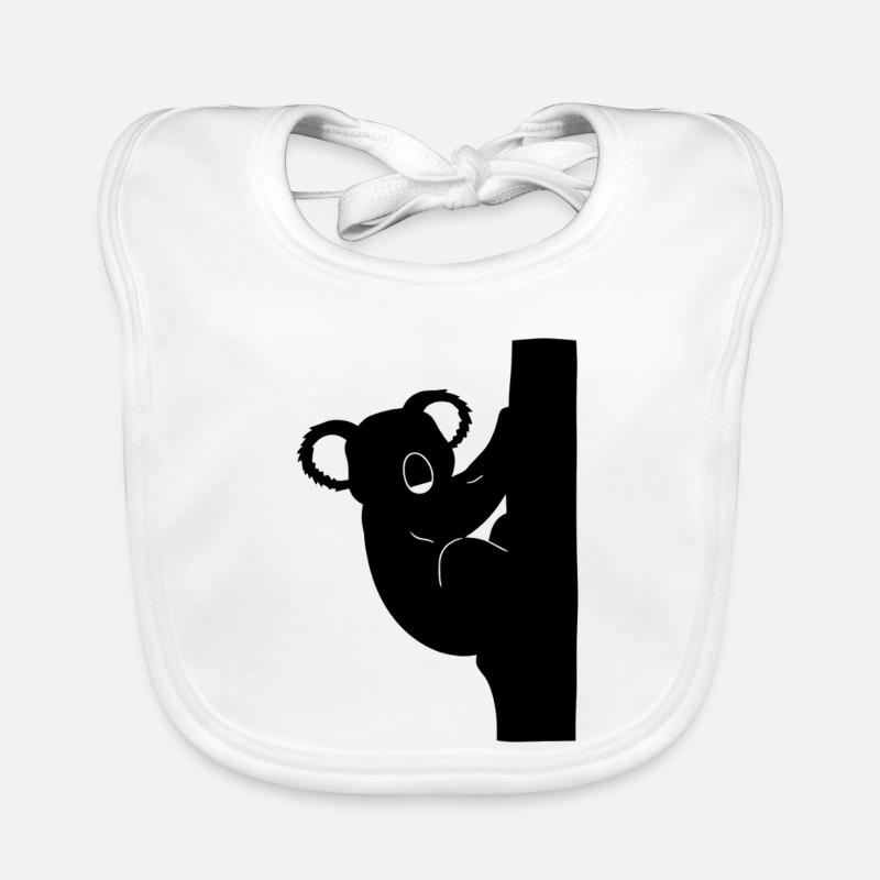 Koala Silhouette Kletterer Baby Bio-Lätzchen