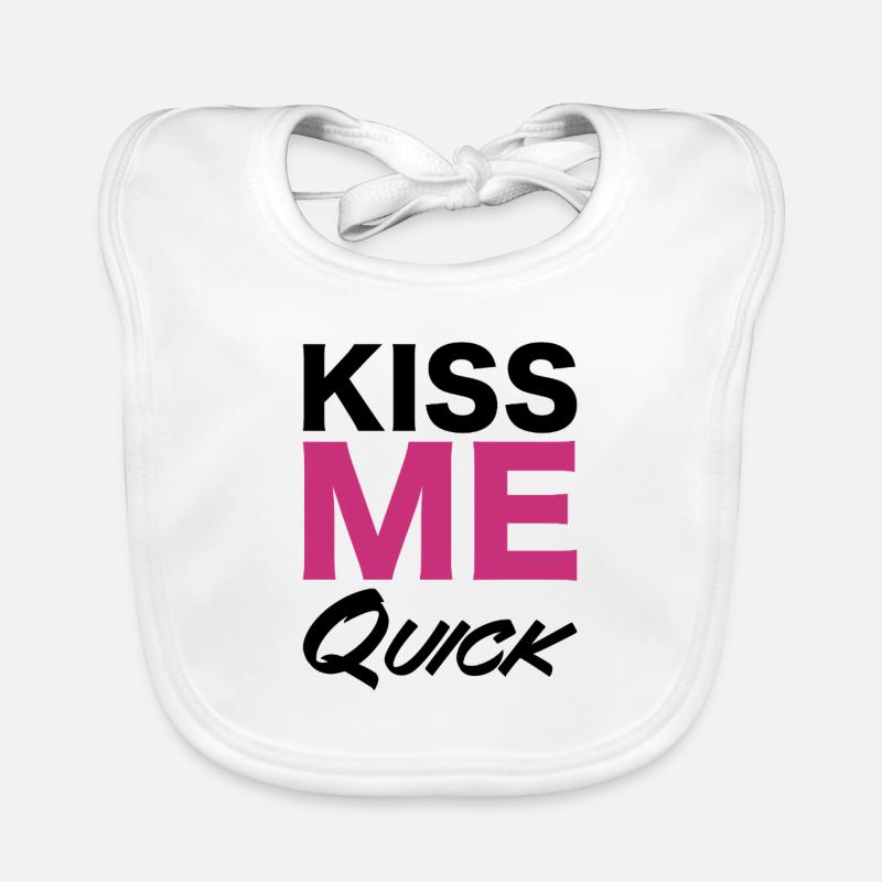 Conception de typographie rapide Kiss Me Bavoir bio Bébé